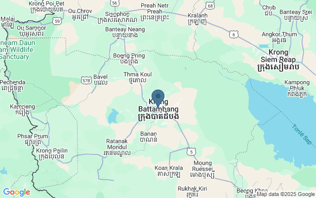 Kaart met locatie Battambang Museum